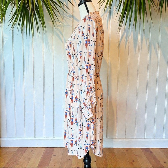 DOLAN Left Coast Collection XS Anthropologie Dress Geometric Print Belted Boho - Picture 6 of 16